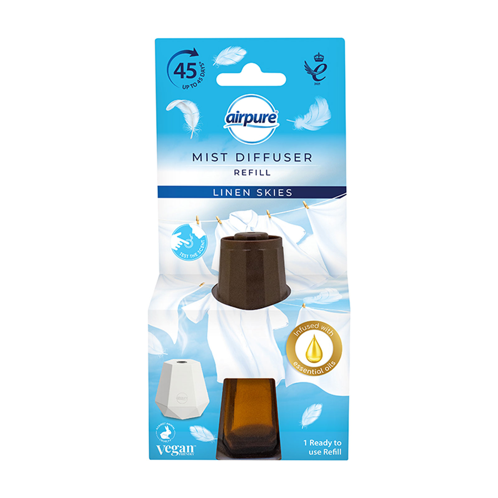 Airpure Mist Diffuser Refills Linen Skies