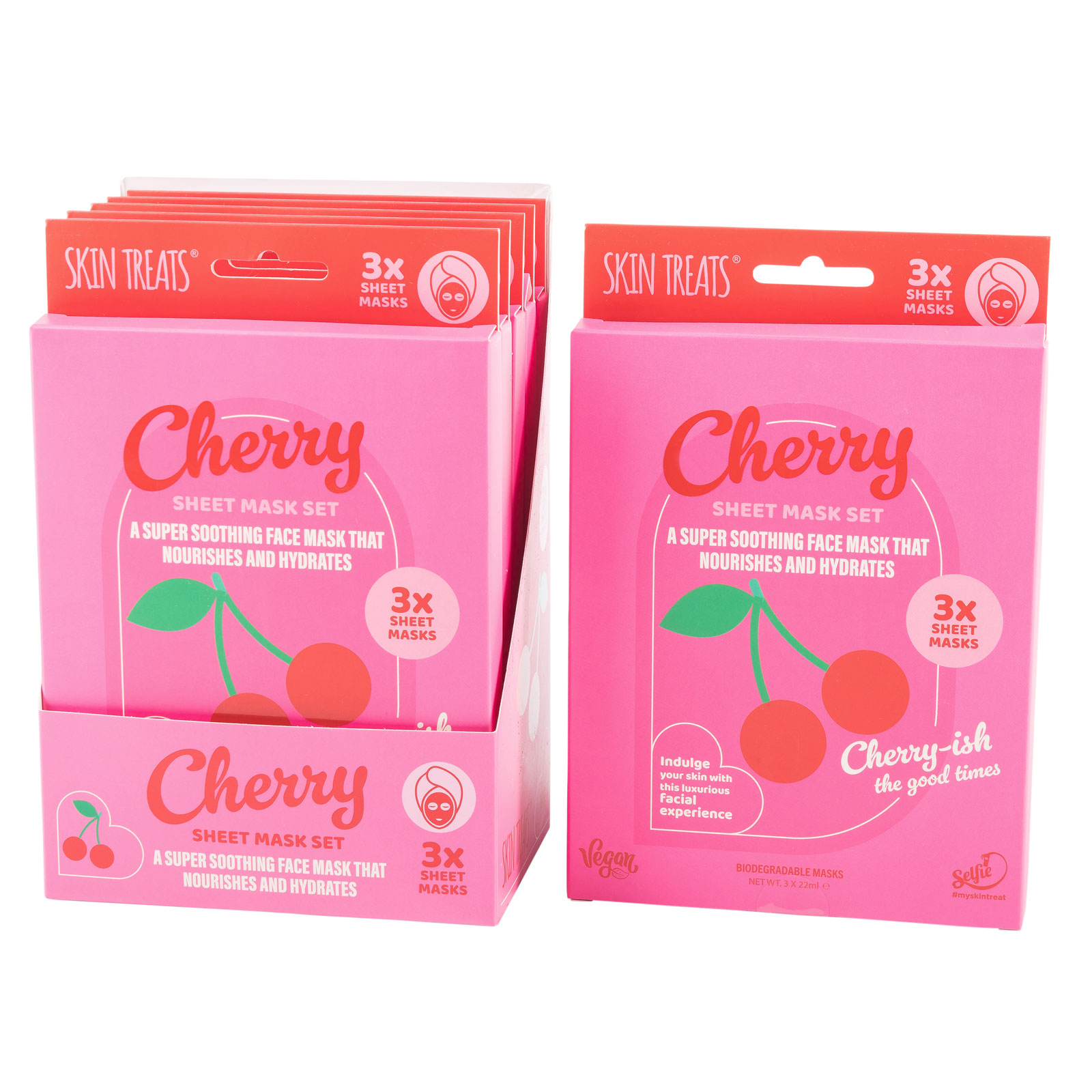 SKIN TREATS CHERRY SHEET MASK SET 3PK