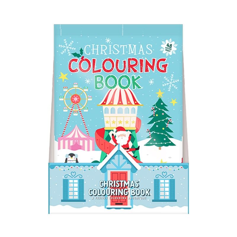 Xmas Colouring Book In Display