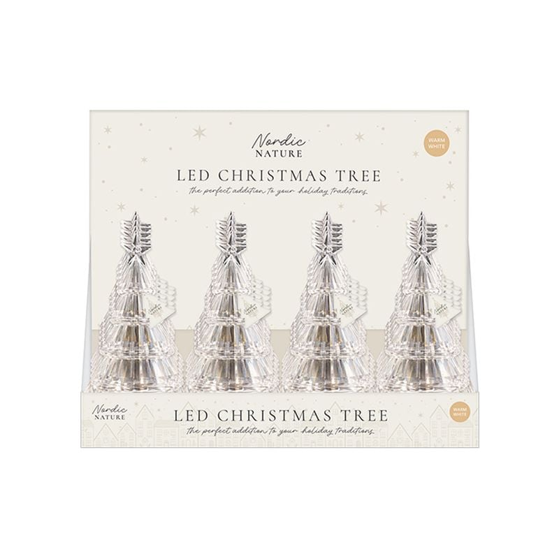 XMAS LED XMAS TREE WARM WHITE BATTERY OP 11CM(R)