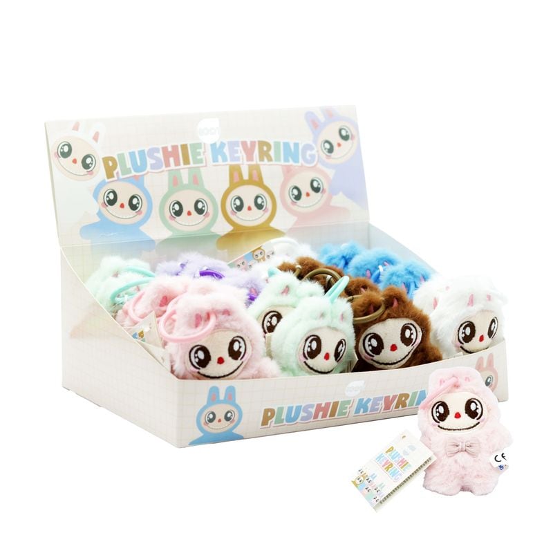 PLUSH CHARACTER KEYRING 8CM IN DISPLAY(R)