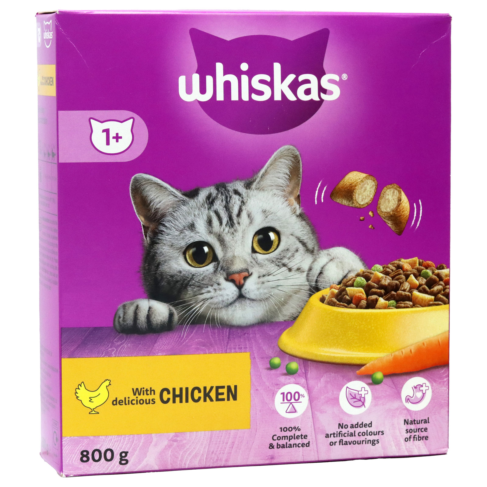 WHISKAS 1+ CAT COMPLETE DRY WITH CHICKEN 04/01/28