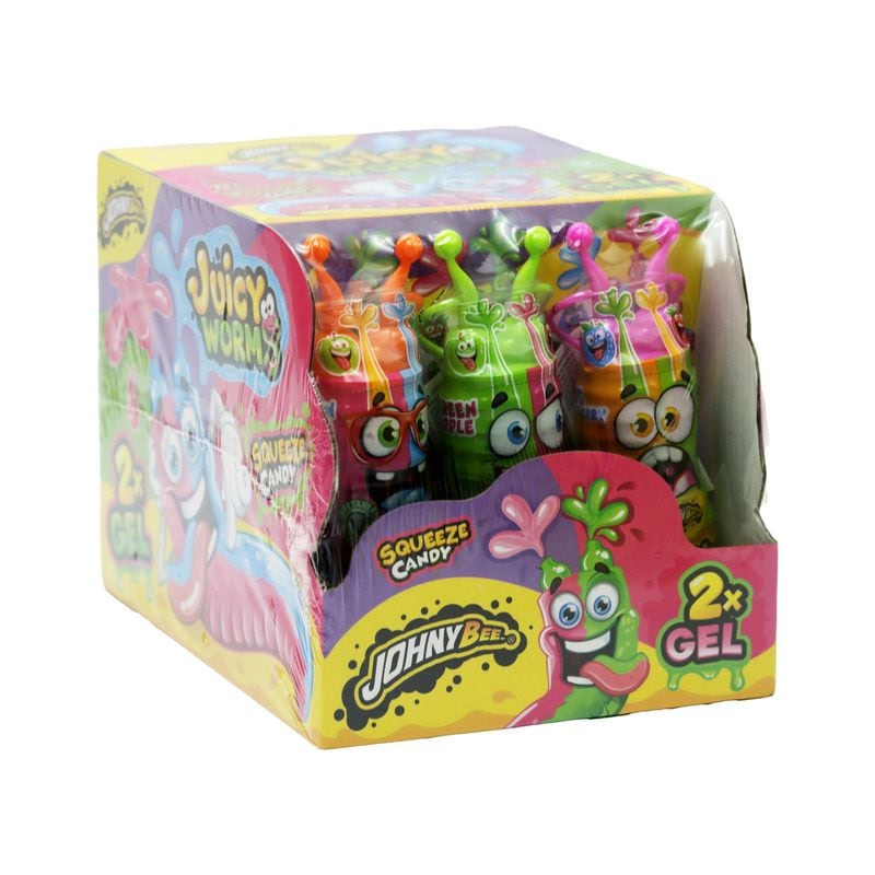 Johny Bee Juicy Worms Squeeze Gel Candy