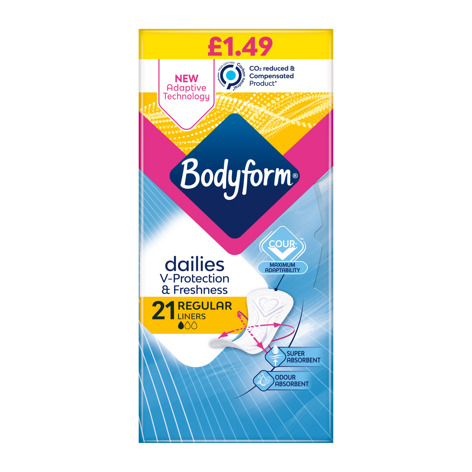 Bodyform Liners White Dailies