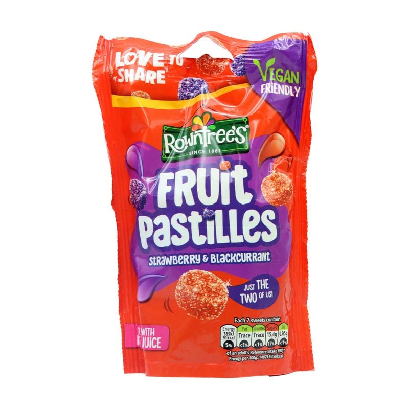 Rowntrees Pastilles Strawberry & Blackcurrant Pouch