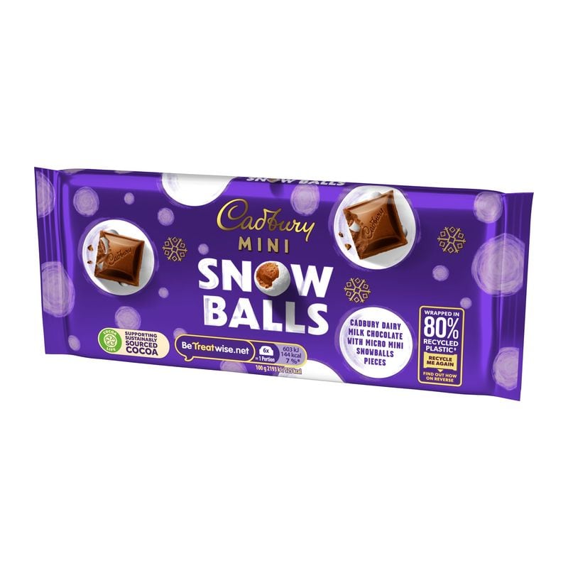 Cadbury Dairy Milk Mini Snowballs Block