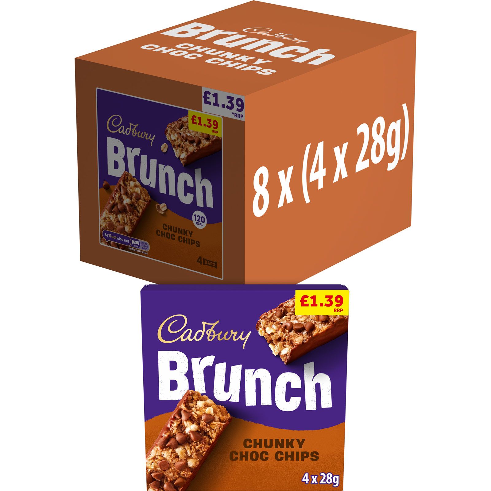 Cadbury Brunch Bar Choc Chip 4pk