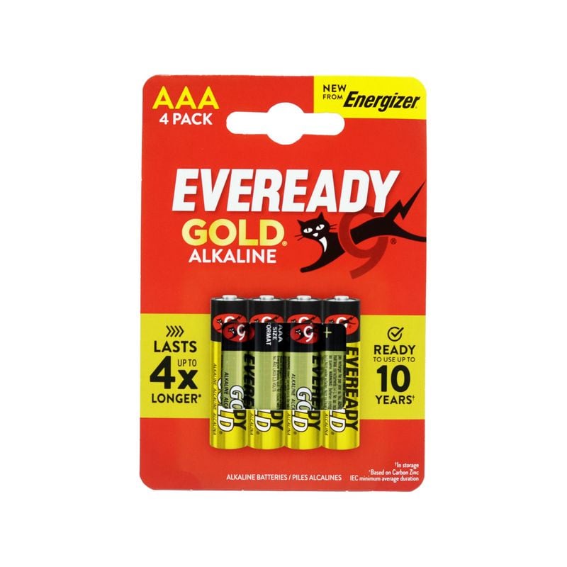 Eveready Gold Batteries Alkaline AAA