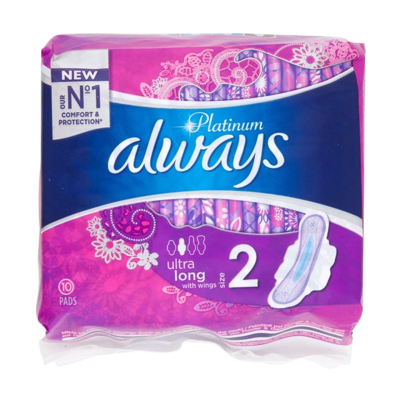 Always Platinum Towel Size 2 Long Wings