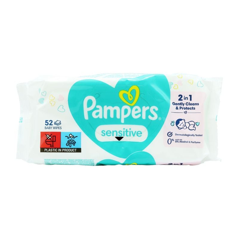 Pampers Baby Wipes Sensitive 52s