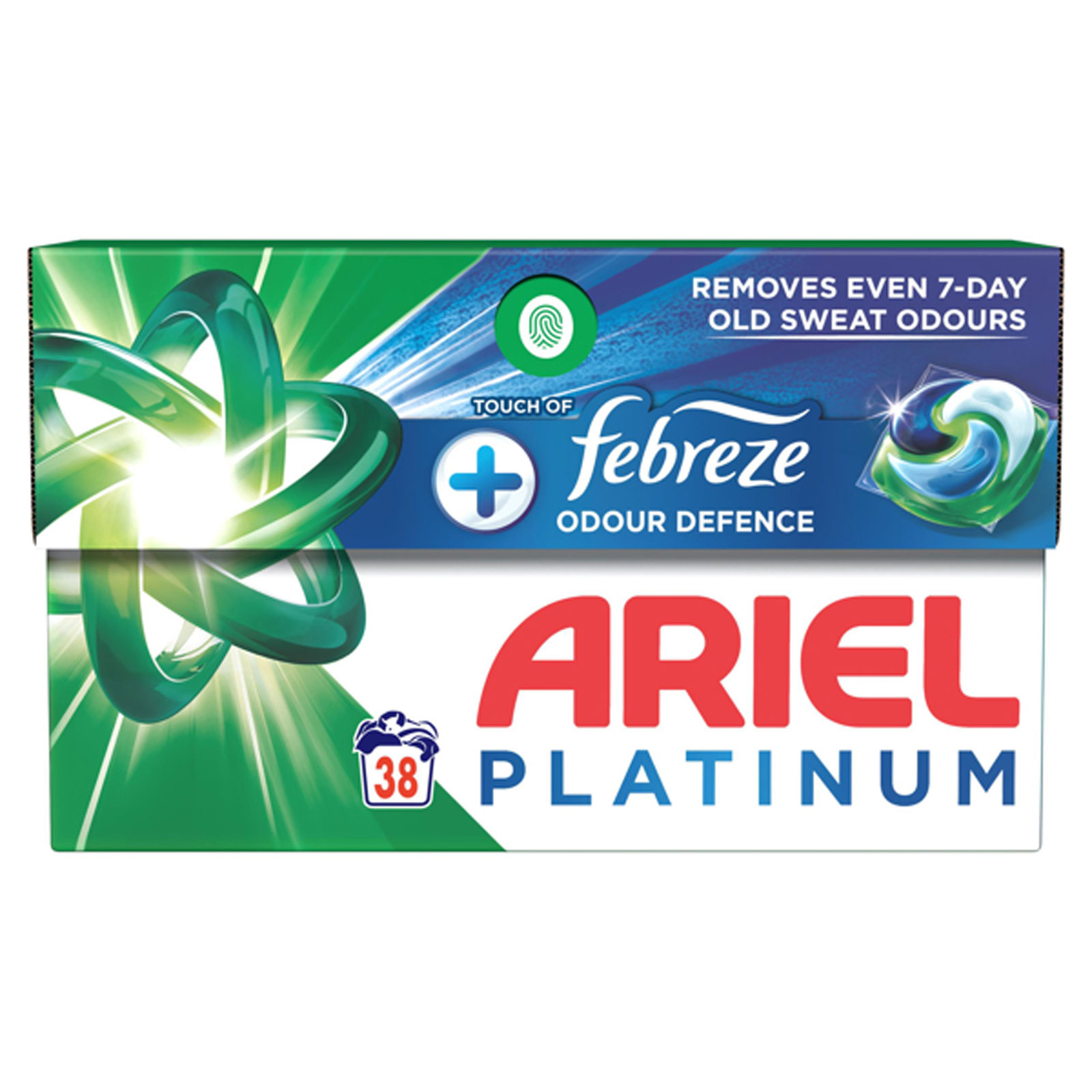 Ariel Pods Platinum Febreze 38w