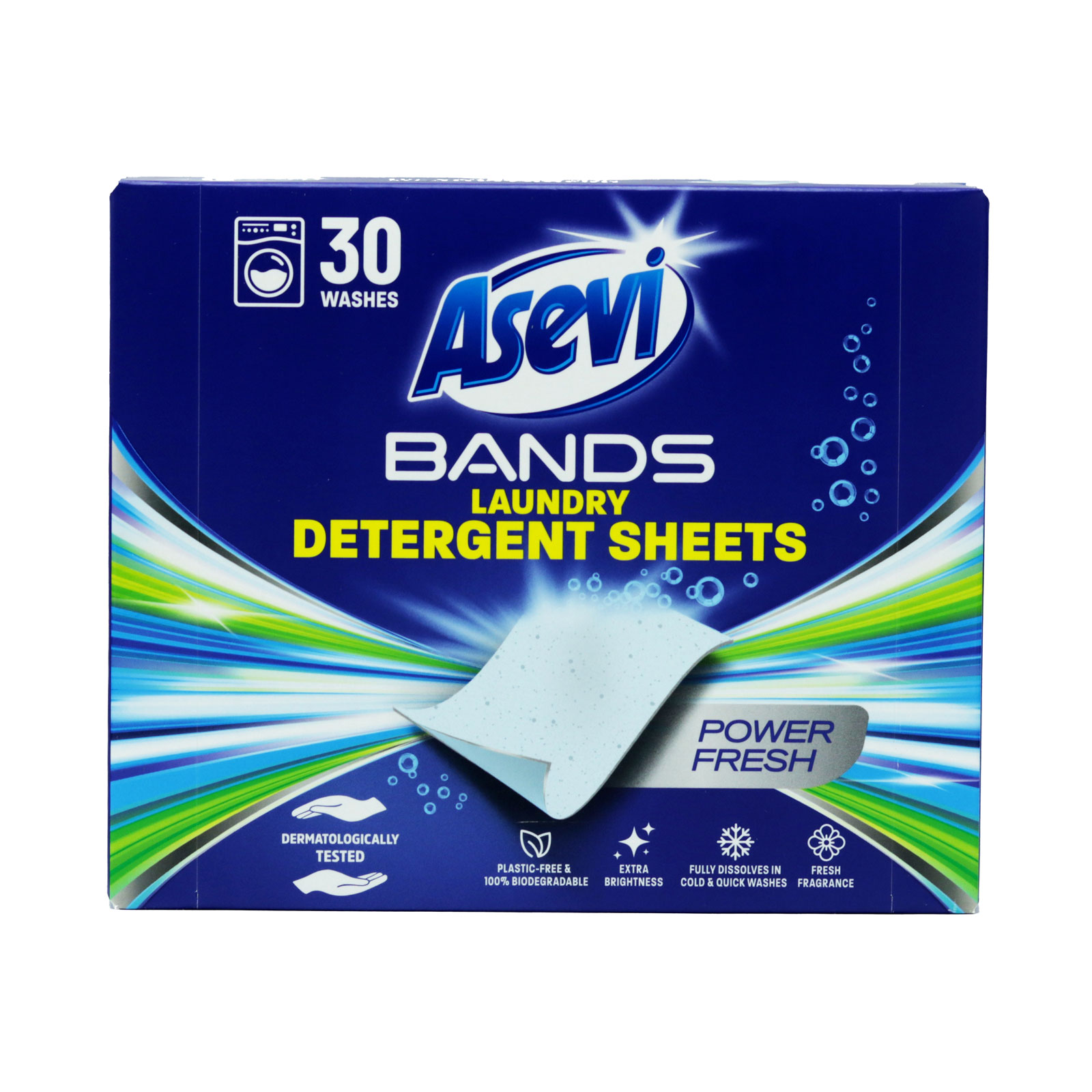 Asevi Laundry Detergent Sheets Power Fresh