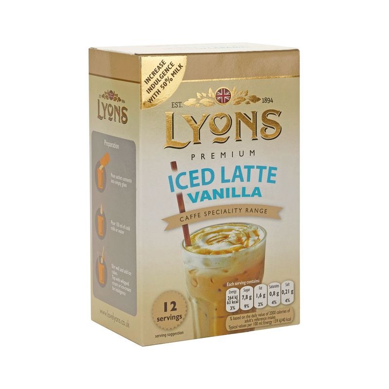 Lyons Sachets Iced Caffe Latte Vanilla