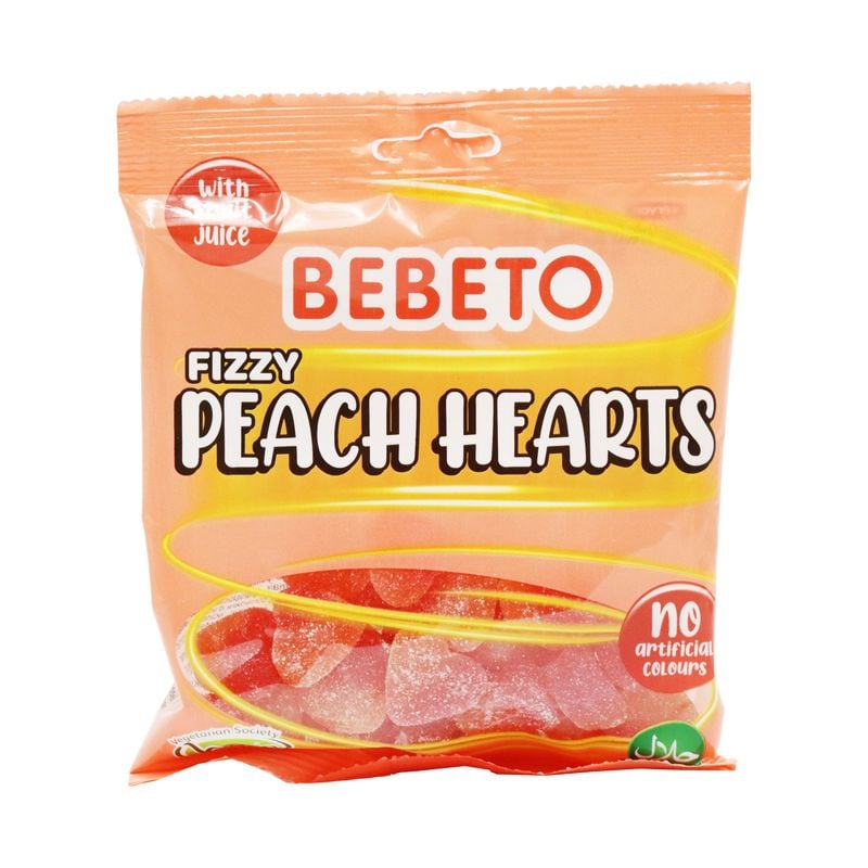 Bebeto Fizzy Peach Hearts
