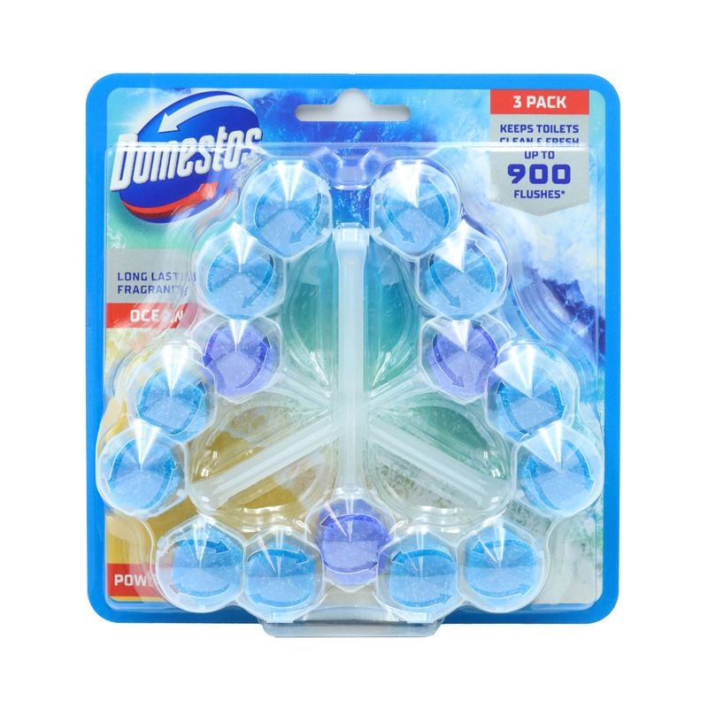 Domestos Power 5 Ocean Toilet Block 3pk