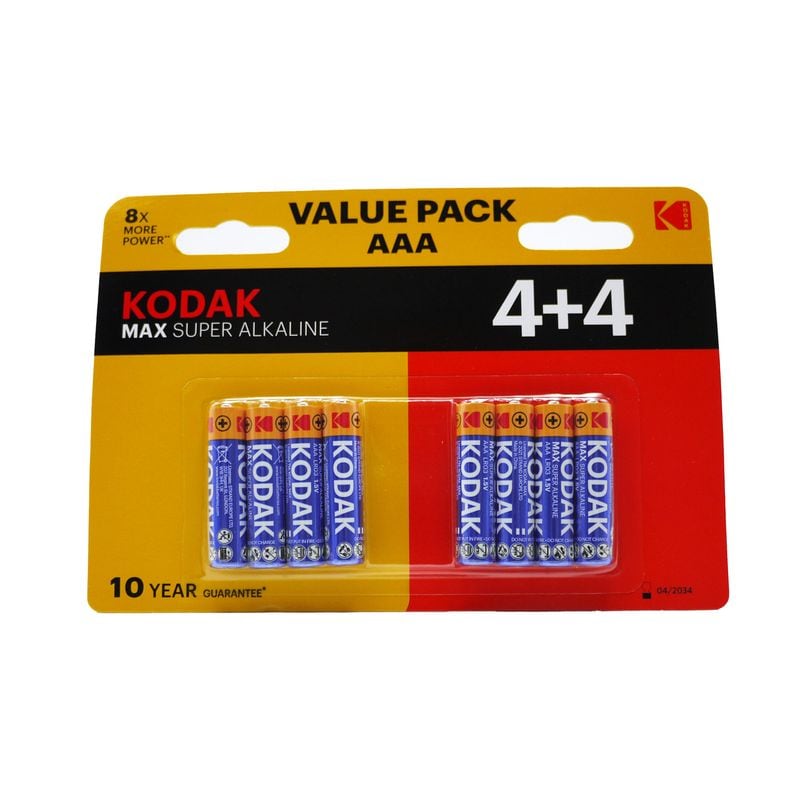 Kodak Batteries Xtralife Alkaline AAA 8pk